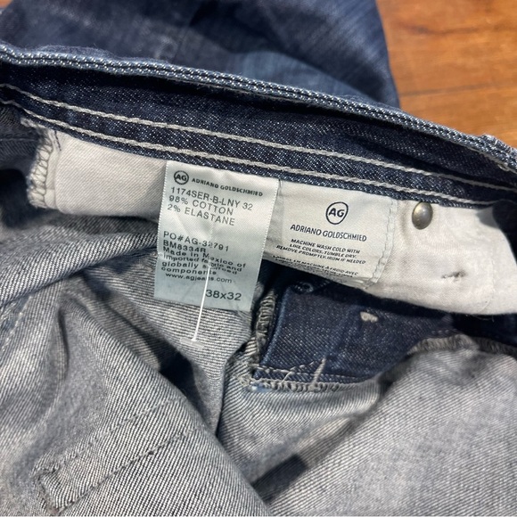 Ag Adriano Goldschmied Dark Blue Jeans men’s  size 38 - Picture 2 of 8